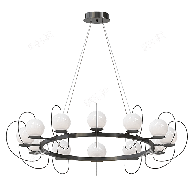 Modern Geometric Lighting Fixture 3D model image 1