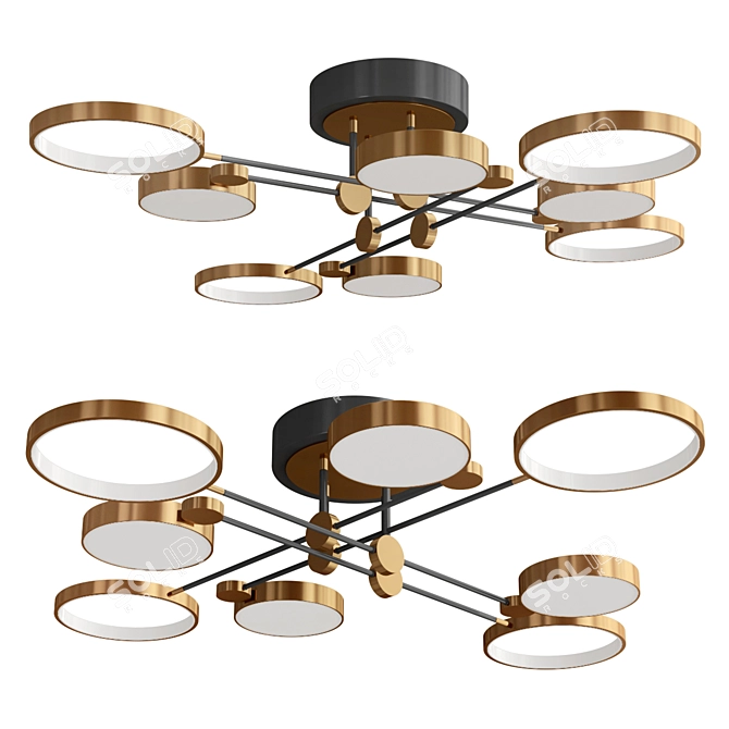 Elegant Modern Arista Chandelier 3D model image 1