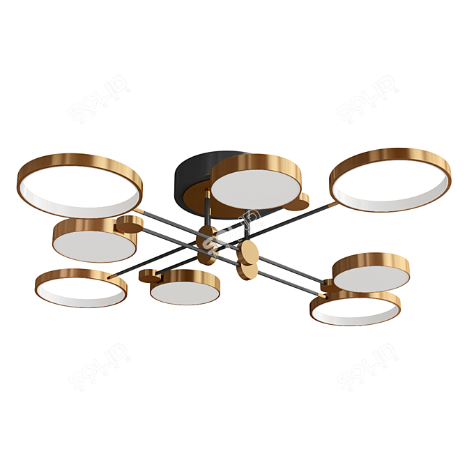 Elegant Modern Arista Chandelier 3D model image 2