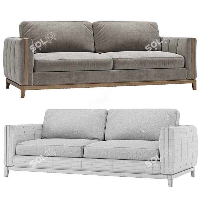 Contemporary EMERY Sofa Collection: Chic 3D model image 3