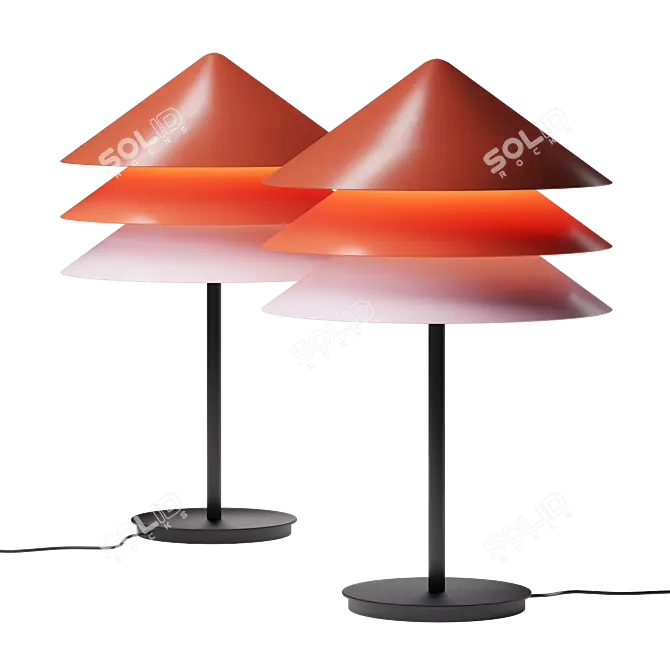  Multicolor Desk Lamp Shade 3D model image 1