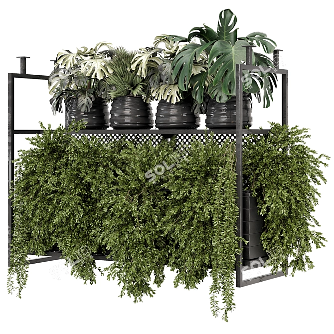 Metal Box Indoor Hanging Plants 3D model image 2