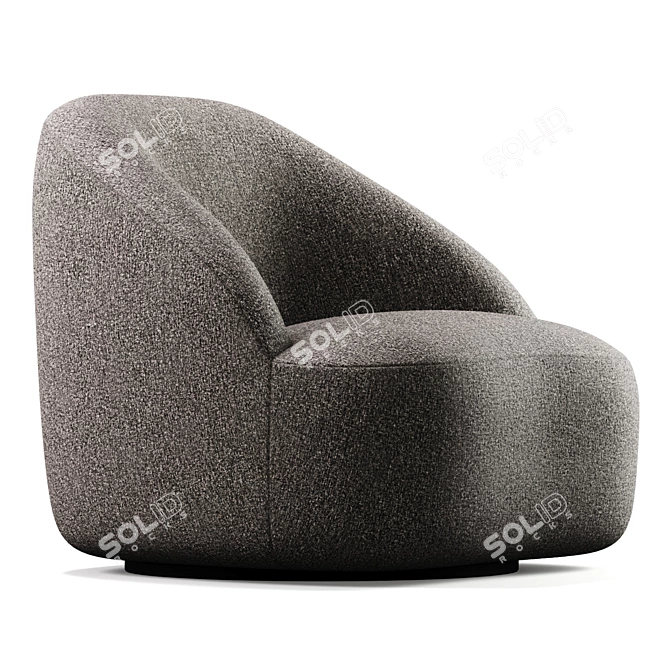 Modern Designer Margas Lounge Chair 3D model image 4