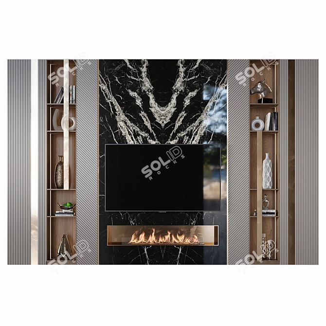  Wall-Mounted TV Stand 3D model image 2