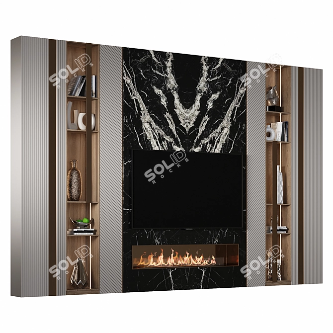  Wall-Mounted TV Stand 3D model image 3
