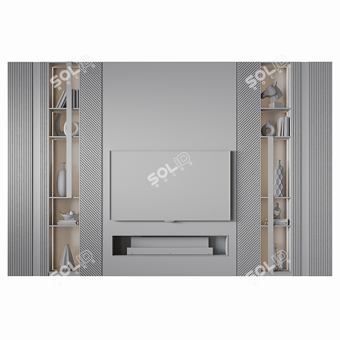  Wall-Mounted TV Stand 3D model image 6
