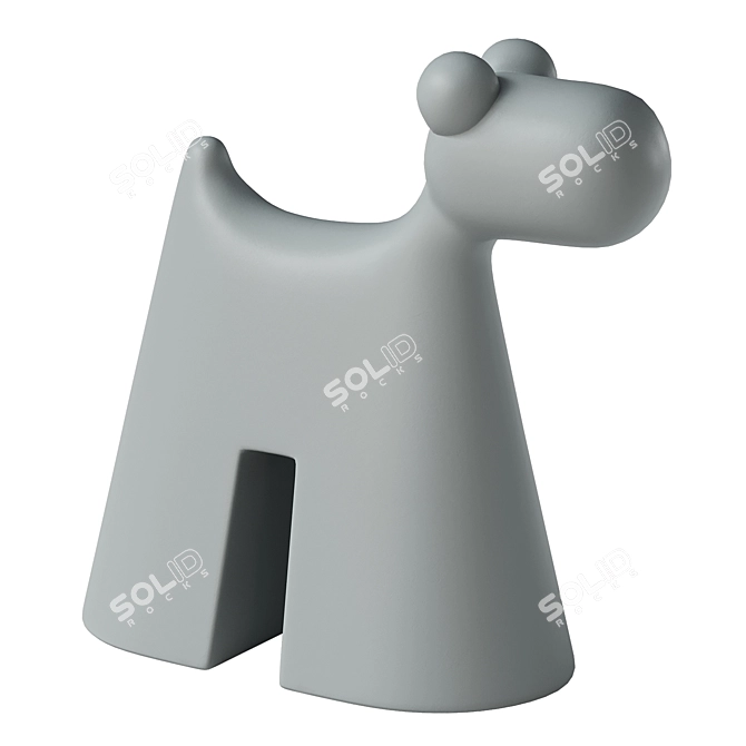 Minimalist Dog Ottoman for Kids 3D model image 3