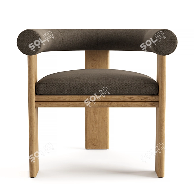 Restoration Hardware Teak Armchair 3D model image 2