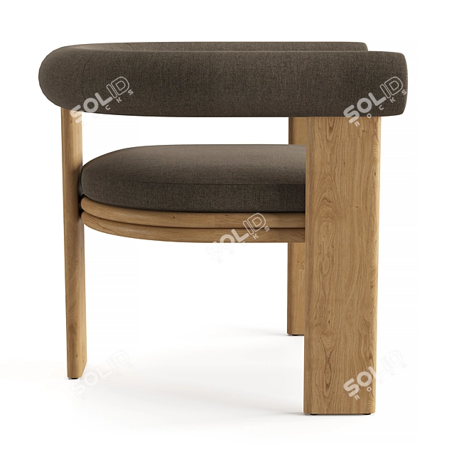 Restoration Hardware Teak Armchair 3D model image 3