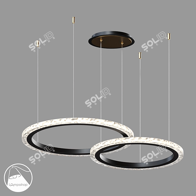 Adjustable Chandelier Bundle with Base 3D model image 3