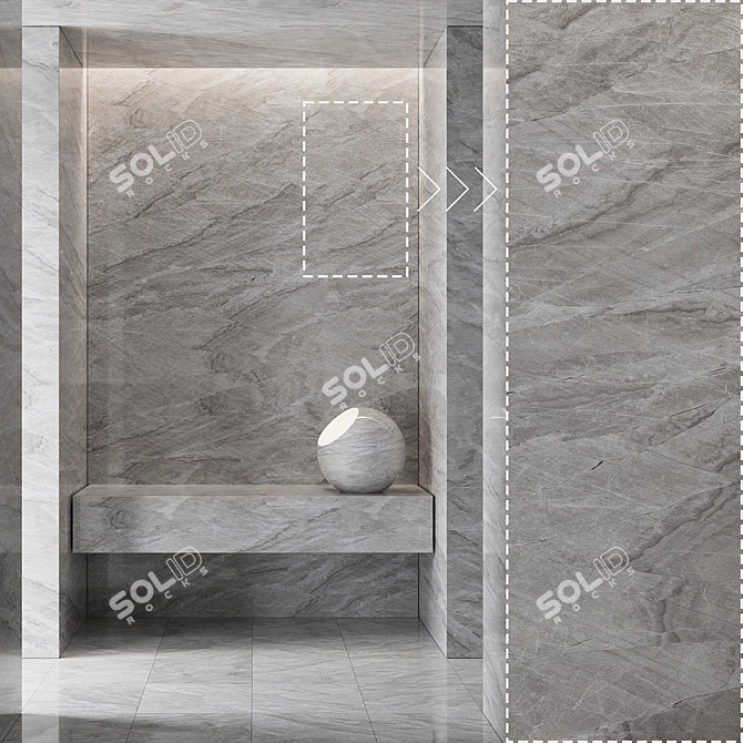 Corona Tile Marble Stone Panels 3D model image 1