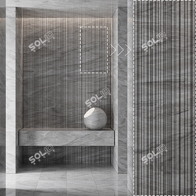 Corona Tile Marble Stone Panels 3D model image 3