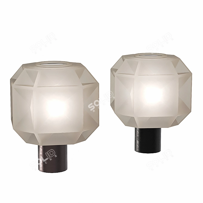 Sleek Cubo Table Lamp 3D model image 3