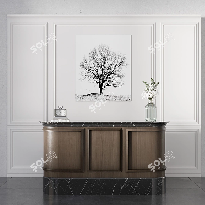 Modern Reception Desk 3D Model 3D model image 5