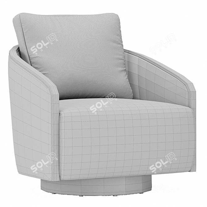 Elegant Swivel Armchair, Premium Design 3D model image 5