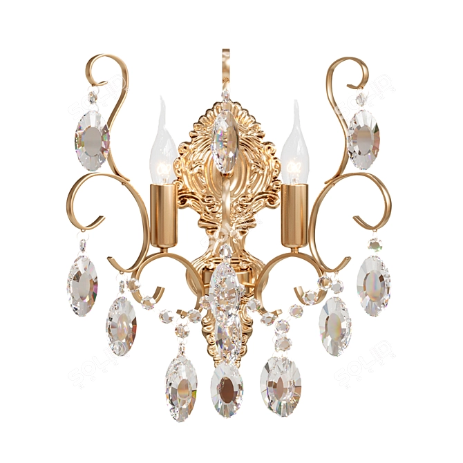 Crystal Effect Chandelier lamella 3D model image 7