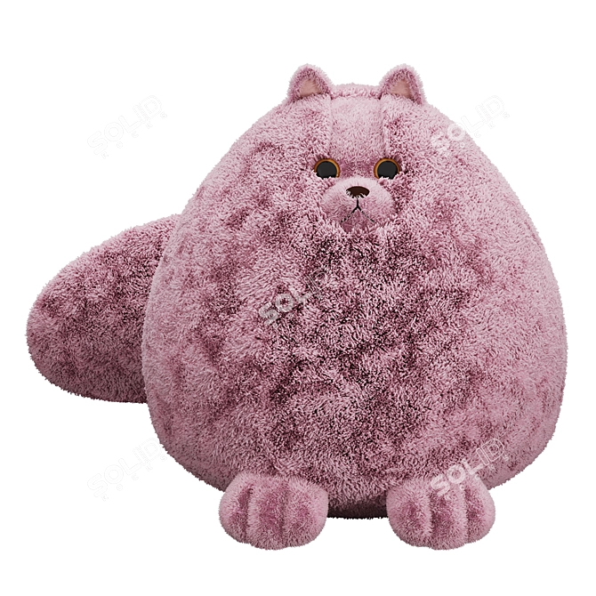 Fluffy Cat Beliash Toy, 50cm 3D model image 3