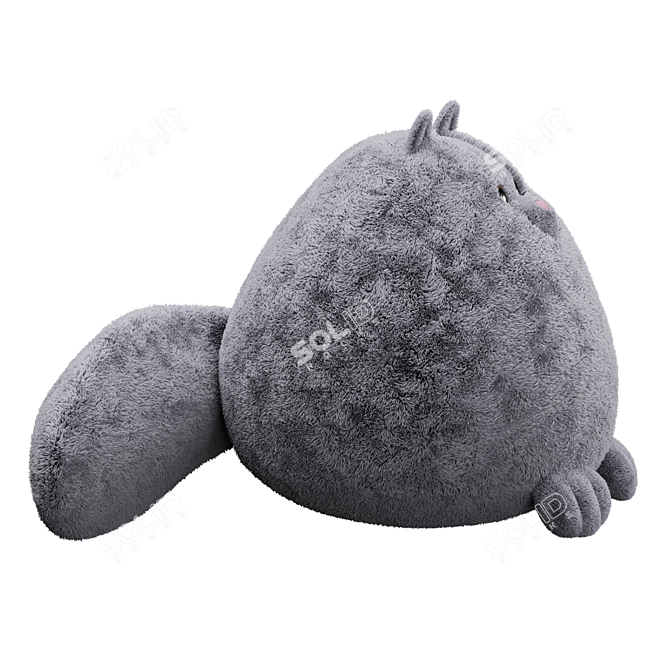 Fluffy Cat Beliash Toy, 50cm 3D model image 5