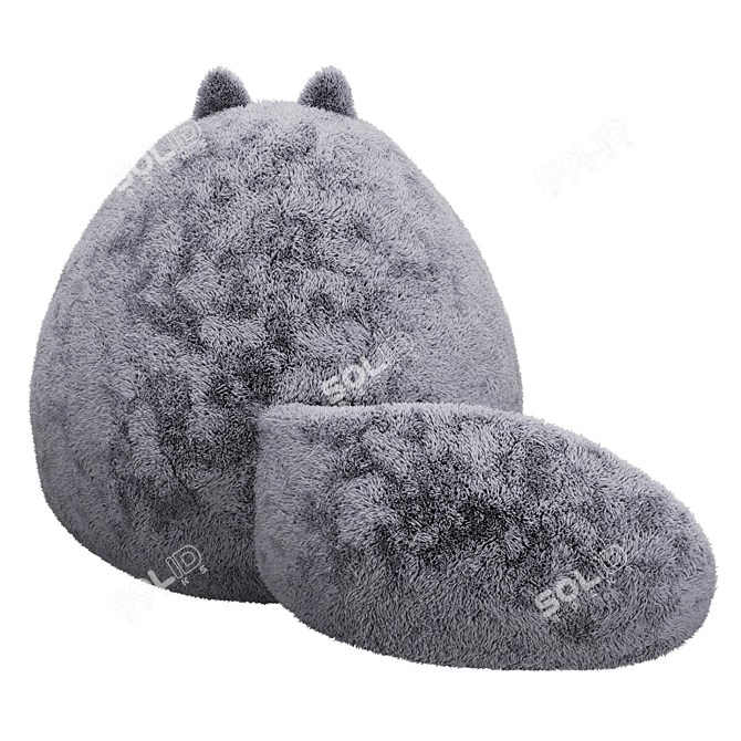 Fluffy Cat Beliash Toy, 50cm 3D model image 6