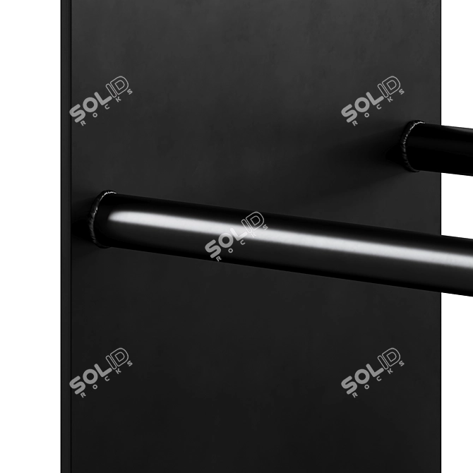 Sleek Iron Frame Bar Set 3D model image 3