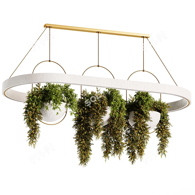 Botanical Charm: Hanging Plants Collection 3D model image 1