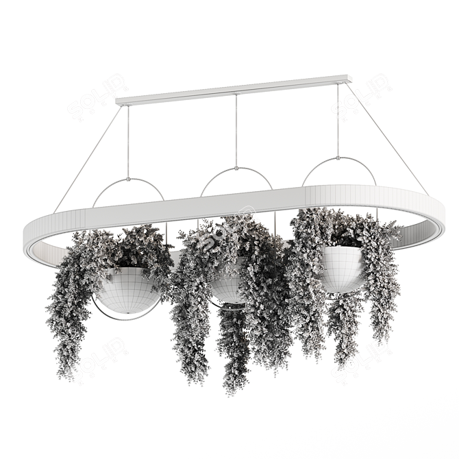 Botanical Charm: Hanging Plants Collection 3D model image 6