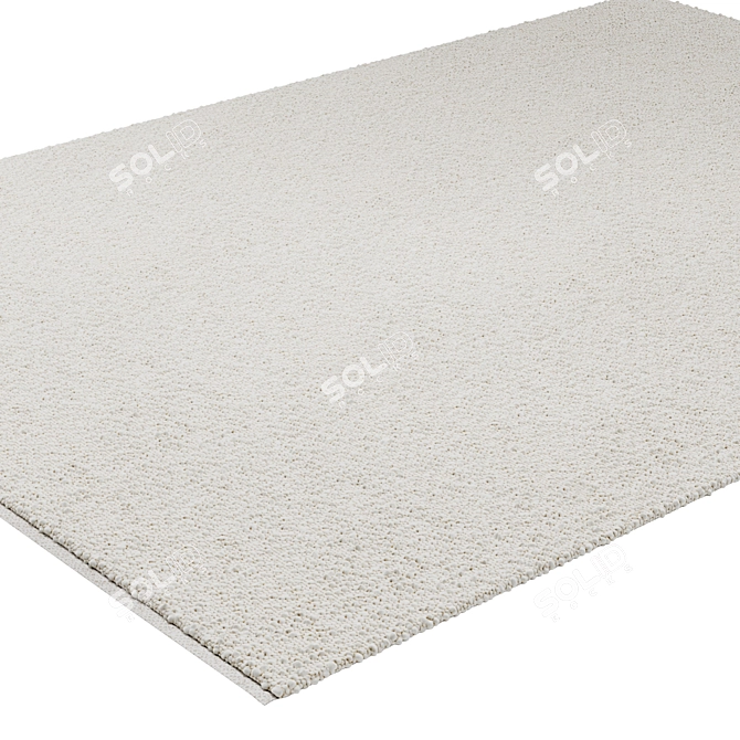  Ivory Boucle Rug by Collection 3D model image 2