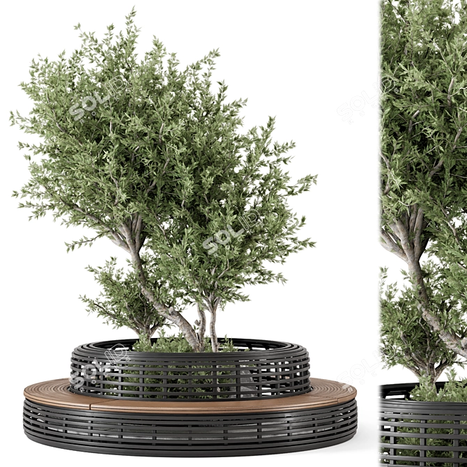 Bush & Tree Garden Set 3D model image 1