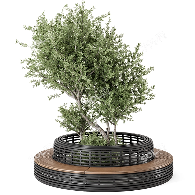 Bush & Tree Garden Set 3D model image 2