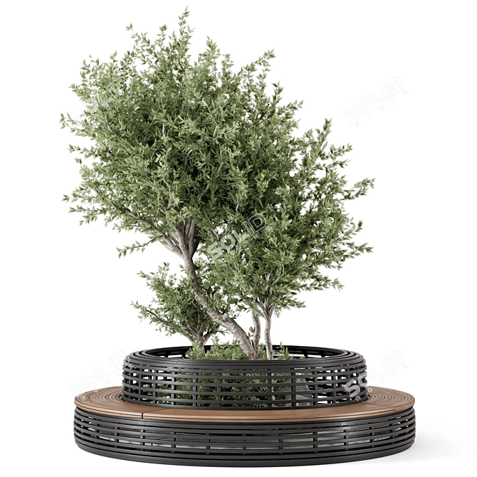 Bush & Tree Garden Set 3D model image 3