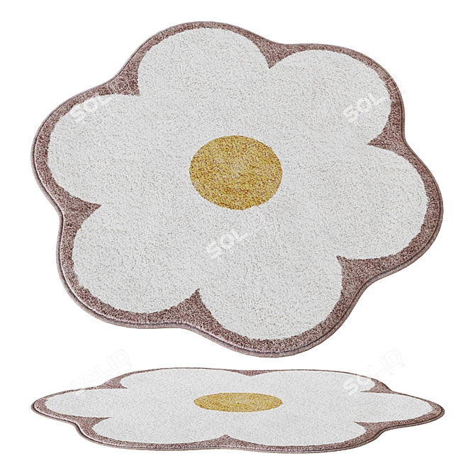 Chamomile Kids Rug 3D model image 1