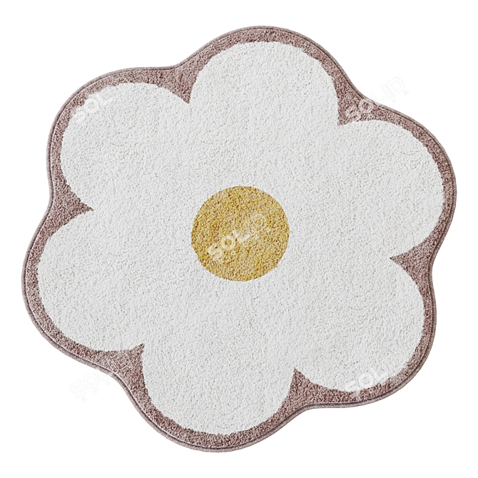 Chamomile Kids Rug 3D model image 2