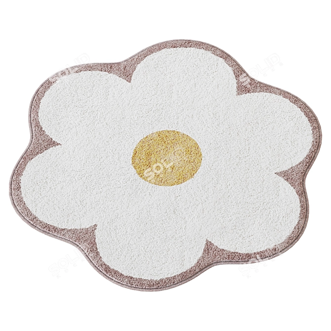 Chamomile Kids Rug 3D model image 3