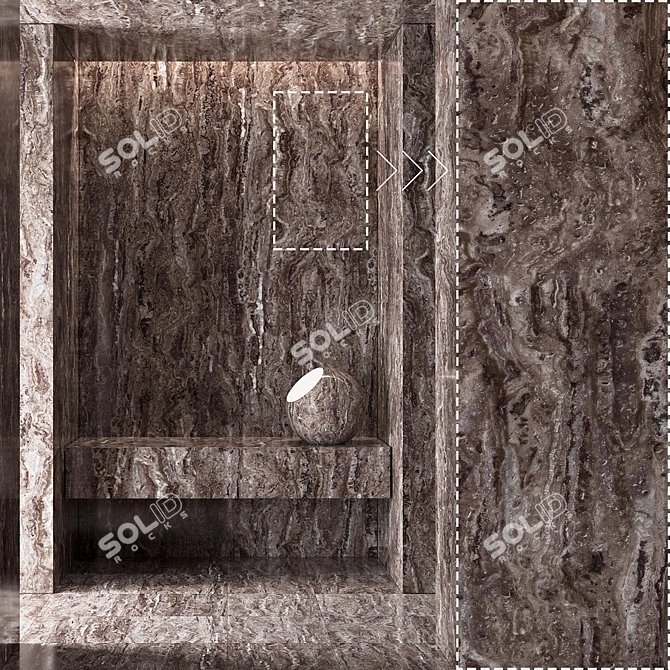 High Detail Marble Stone Panels 3D model image 1