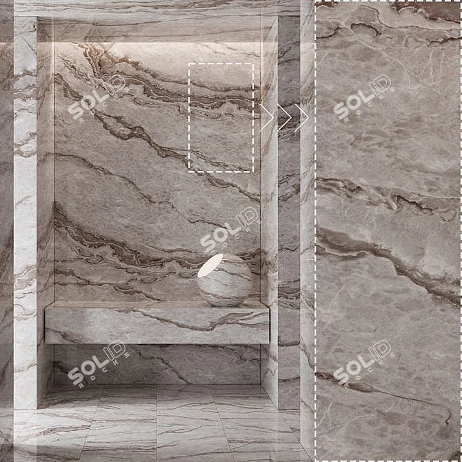 Corona Marble Stone Panels Texture 3D model image 1