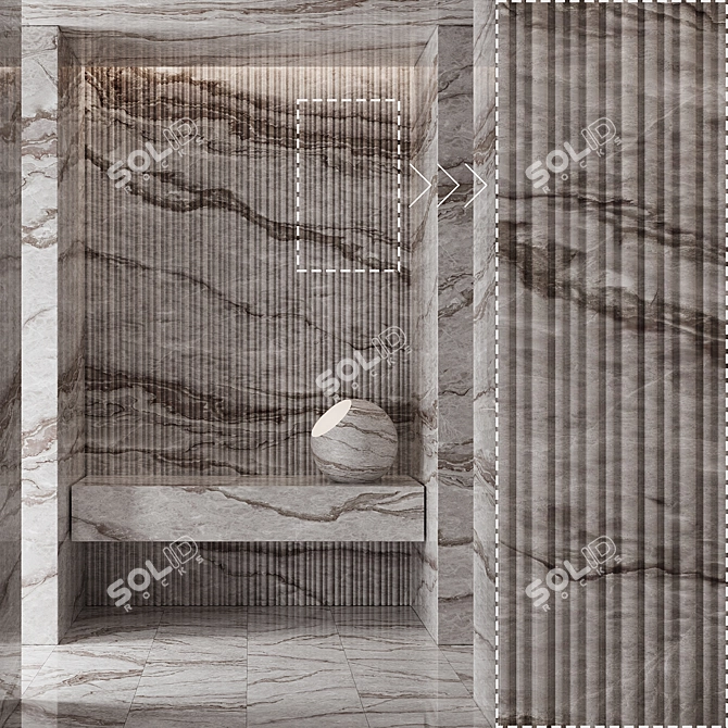 Corona Marble Stone Panels Texture 3D model image 2