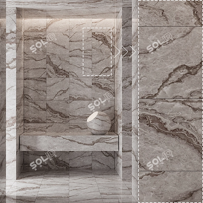 Corona Marble Stone Panels Texture 3D model image 4