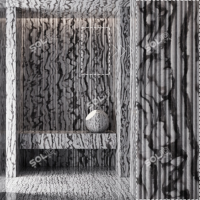 High Detail Marble Stone Panels 3D model image 2