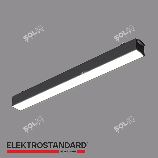 Flat Magnetic LED Track Light 3D model image 1