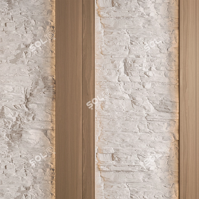 Minimalist Gray Wall Panel 5 3D model image 4