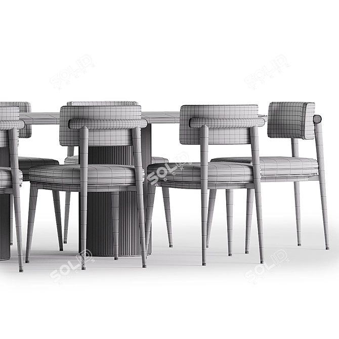  Modern Dining Set 94 3D model image 5