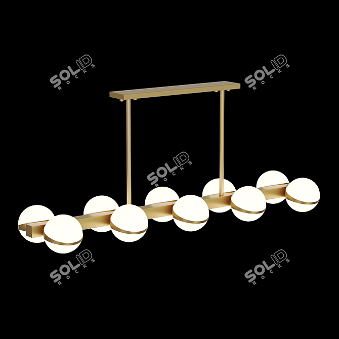 Ring Glass Pendants Ceiling Lamp 3D model image 2