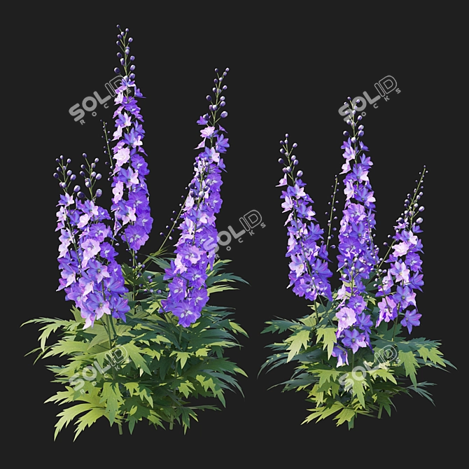  Elegant Floral 3D Model Kit 3D model image 2