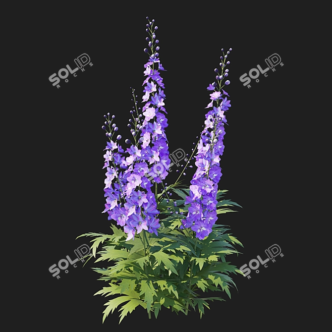  Elegant Floral 3D Model Kit 3D model image 3