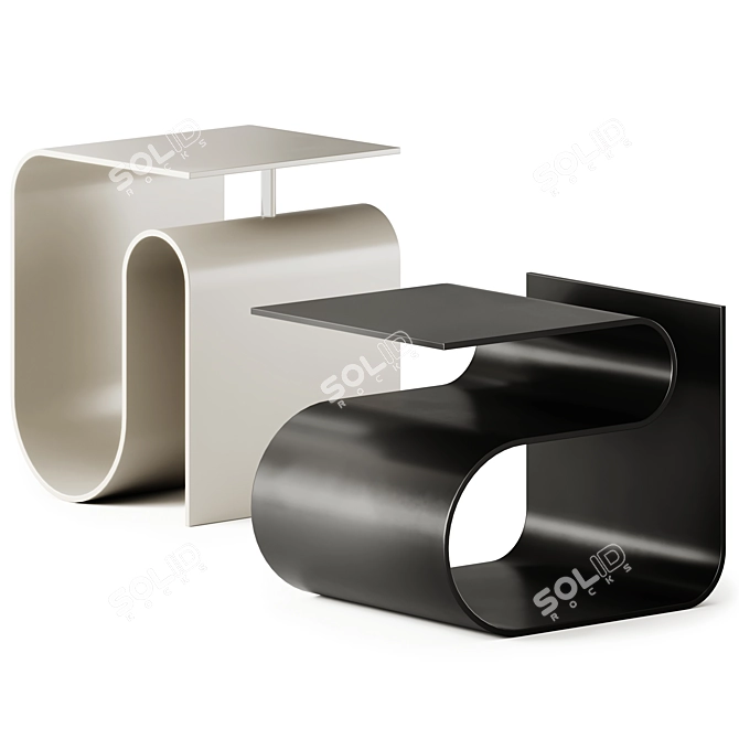 Sleek Budde Side Table 3D model image 7