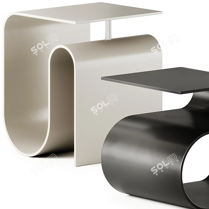 Sleek Budde Side Table 3D model image 10