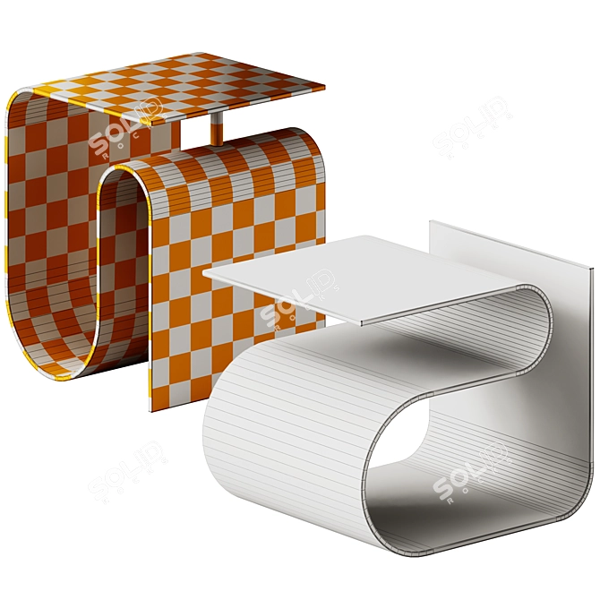 Sleek Budde Side Table 3D model image 13