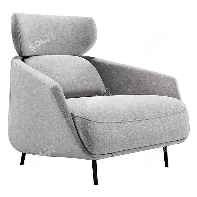 Modern Grey Armchair Gs9002 3D model image 1