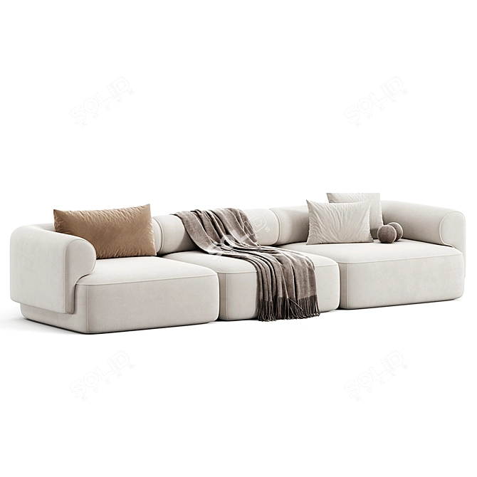 Elegant Melody Sectionals Sofa in Luxury - 2015 3D model image 6