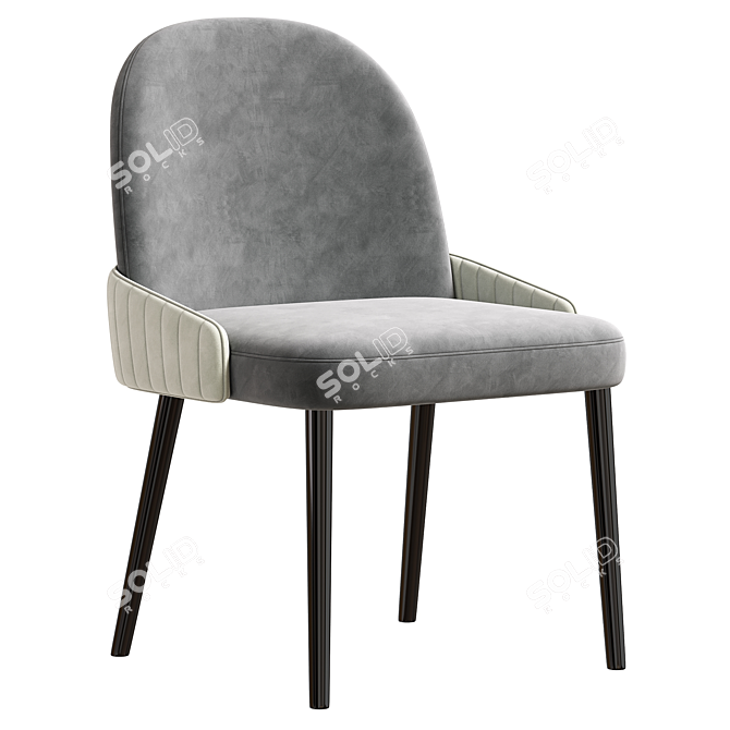 Elegant Leather Swivel Office Chair 3D model image 1